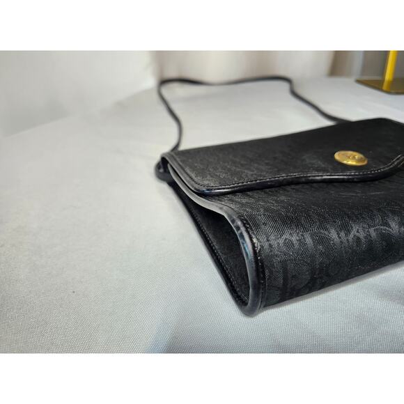 Christian Dior Trotter Canvas Crossbody Bag with Leather Trim Strap Vintage - Picture 4 of 14